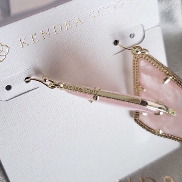 Kendra Scott Rose Quartz Alex Earrings - Picture 5 of 6